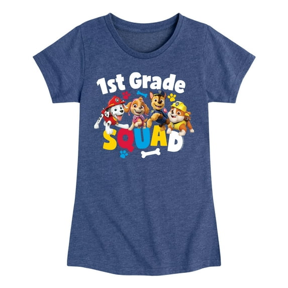 Paw Patrol - Squad First Grade - Toddler & Youth Girls Short Sleeve Graphic T-Shirt