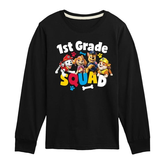 Paw Patrol - Squad First Grade - Toddler & Youth Long Sleeve Graphic T-Shirt