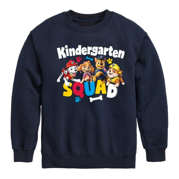 Paw Patrol - Squad Kindergarten - Toddler & Youth Crewneck Fleece Sweatshirt