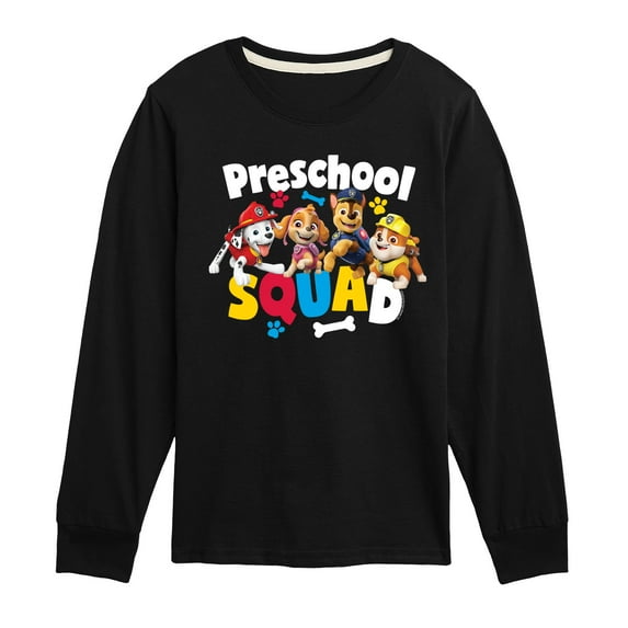 Paw Patrol - Squad Preschool - Toddler & Youth Long Sleeve Graphic T-Shirt