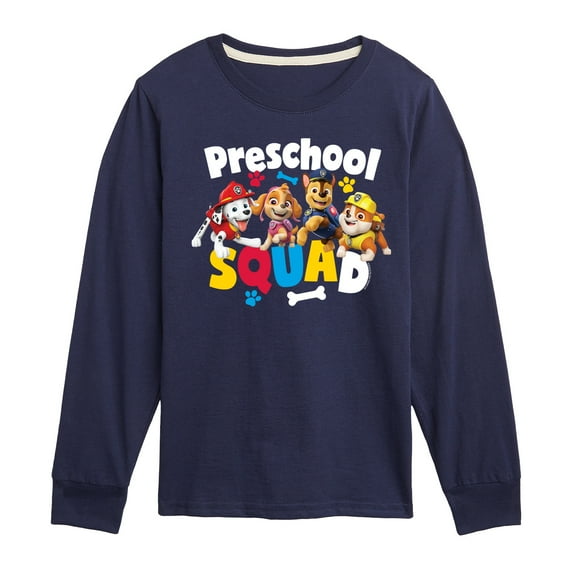 Paw Patrol - Squad Preschool - Toddler & Youth Long Sleeve Graphic T-Shirt