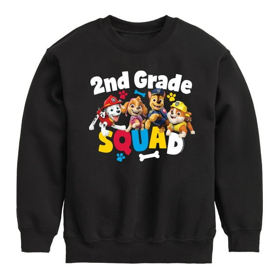 Paw Patrol - Squad Second Grade - Toddler & Youth Crewneck Fleece Sweatshirt