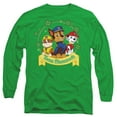 thumbnail image 1 of Paw Patrol St. Patrick's Day Team Shamrock Unisex Adult Long-Sleeve T Shirt (Medium) Kelly Green, 1 of 2