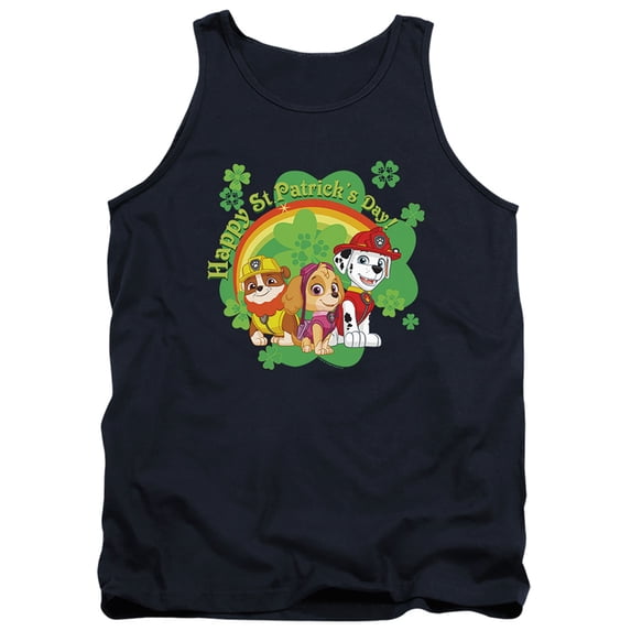 Paw Patrol St. Patrick's Day Team Unisex Adult Tank Top,Navy, X-Large