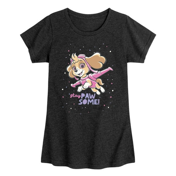 Paw Patrol - Stay Pawsome - Toddler And Youth Girls Short Sleeve Graphic T-Shirt