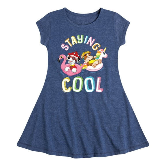 Paw Patrol - Staying Cool - Toddler & Youth Girls Fit & Flare Dress