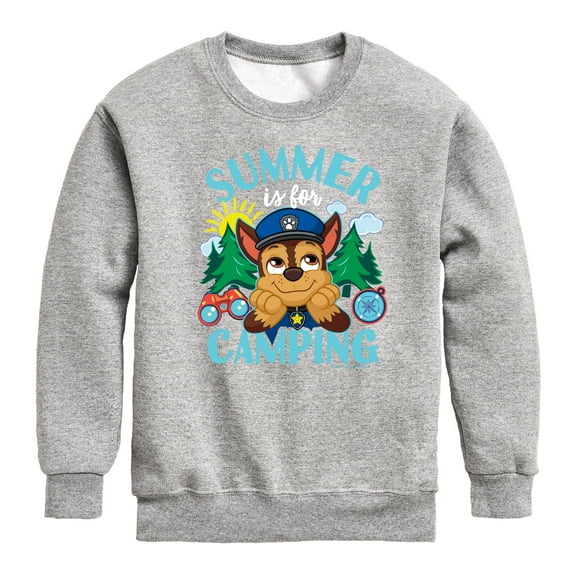 Paw Patrol - Summer Is For Camping - Toddler And Youth Crewneck Fleece Sweatshirt