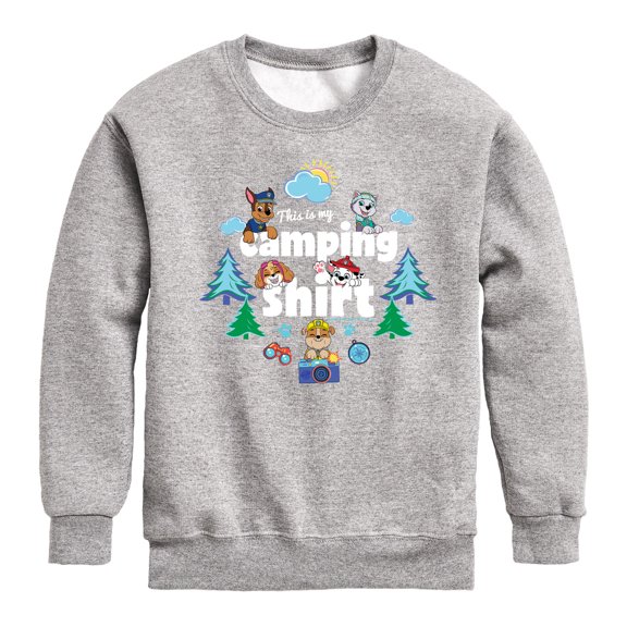 Paw Patrol - Summer Is For Camping - Toddler And Youth Crewneck Fleece Sweatshirt