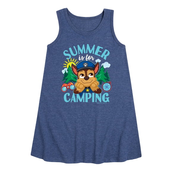 Paw Patrol - Summer Is For Camping - Toddler And Youth Girls Fleece Dress