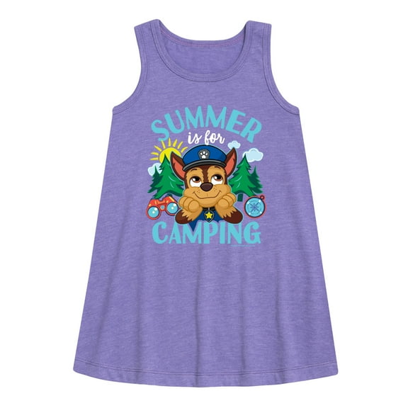 Paw Patrol - Summer Is For Camping - Toddler And Youth Girls Fleece Dress