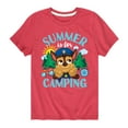 thumbnail image 1 of Paw Patrol - Summer Is For Camping - Toddler And Youth Short Sleeve Graphic T-Shirt, 1 of 6