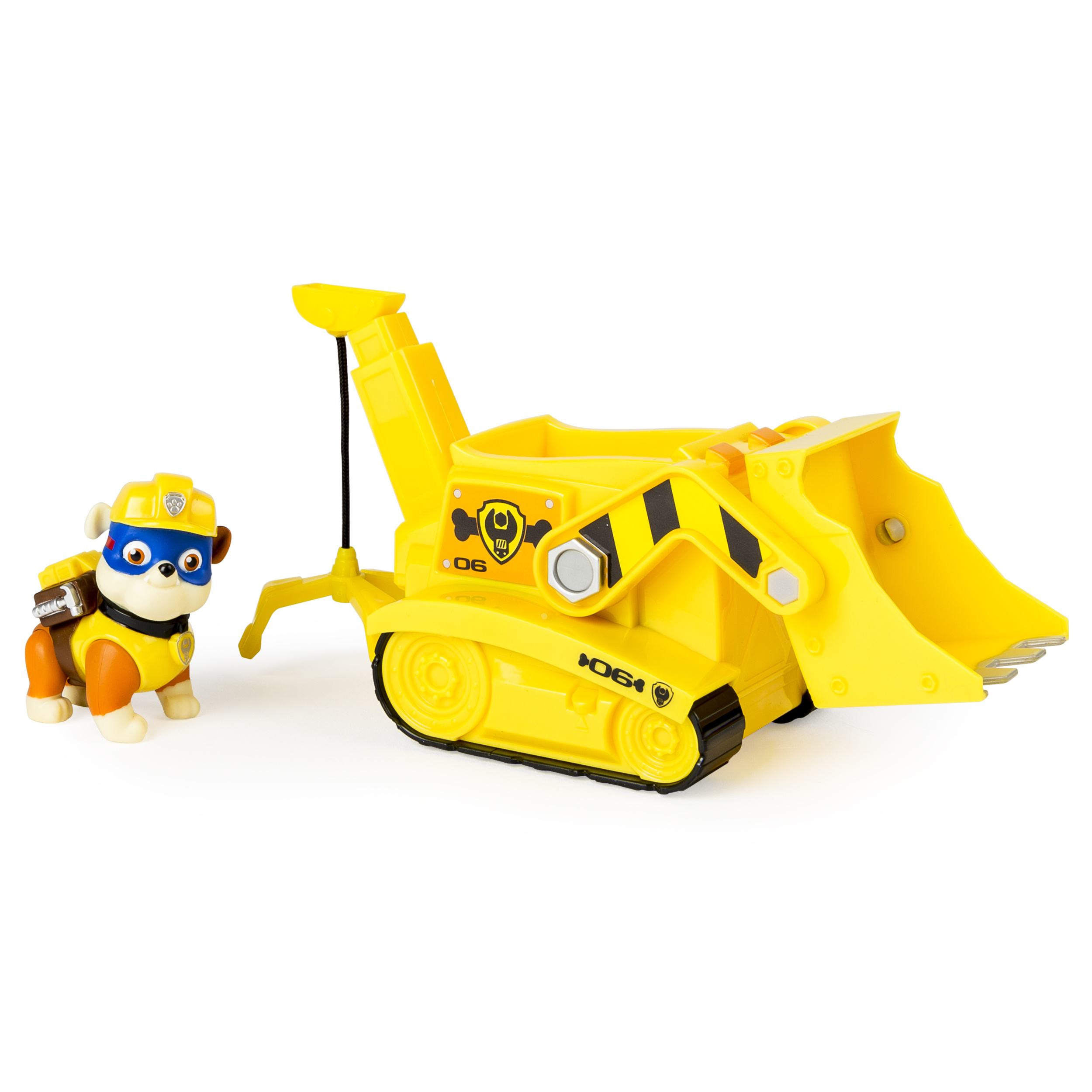 Paw Patrol Super Pup Rubble's Crane, Vehicle and Figure - image 1 of 6