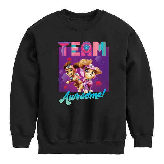Paw Patrol - Team Awesome - Toddler And Youth Crewneck Fleece Sweatshirt