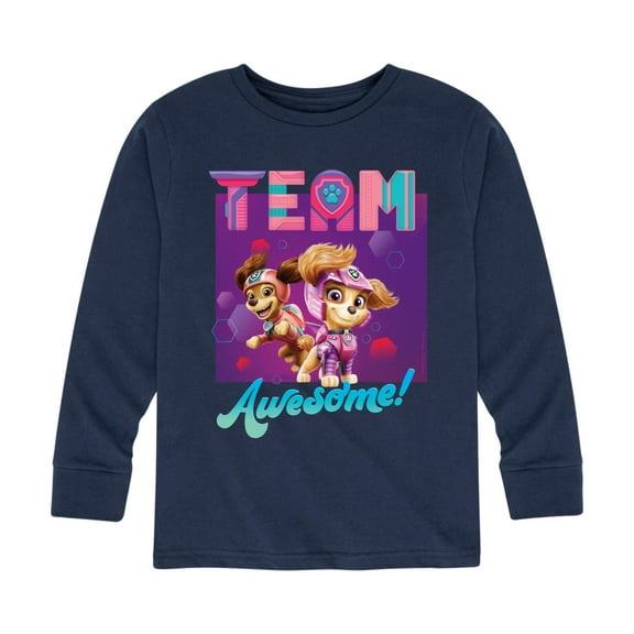 Paw Patrol - Team Awesome - Toddler And Youth Long Sleeve Graphic T-Shirt