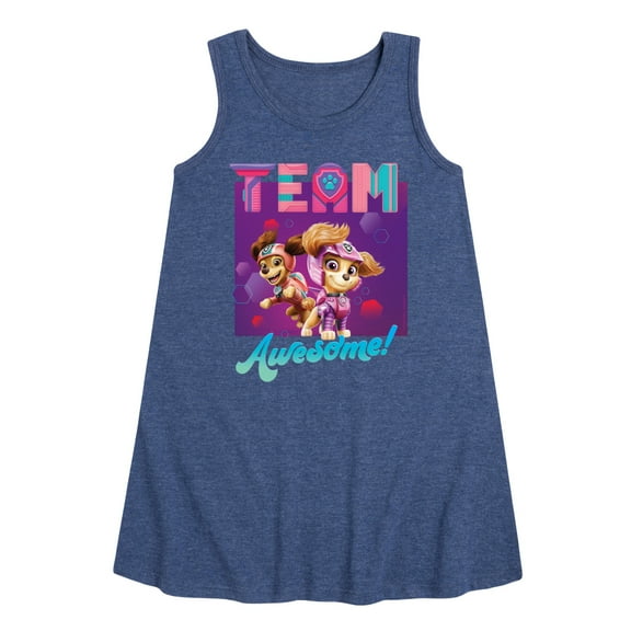Paw Patrol - Team Awesome - Toddler and Youth Girls A-line Dress