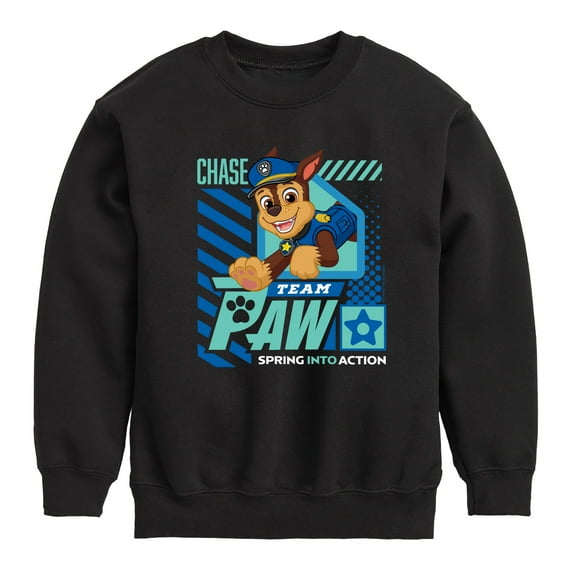 Paw Patrol - Team Paw Chase - Toddler & Youth Crewneck Fleece Sweatshirt