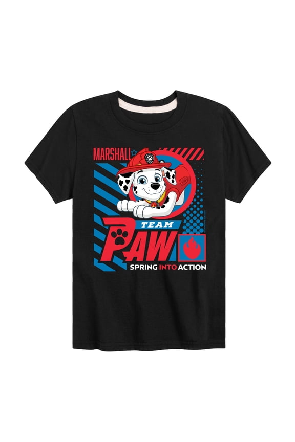 - Team Paw Marshall - Toddler & Youth Short Sleeve Graphic T-Shirt