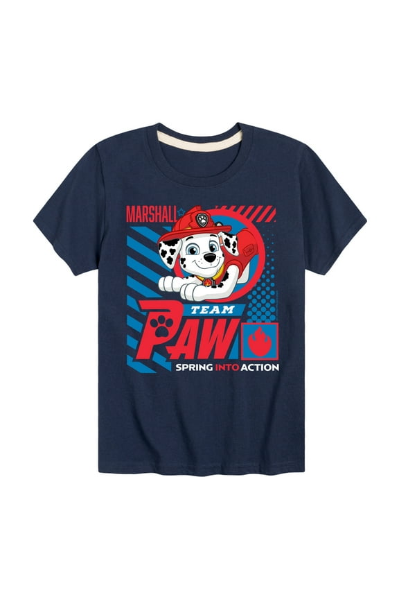 - Team Paw Marshall - Toddler & Youth Short Sleeve Graphic T-Shirt