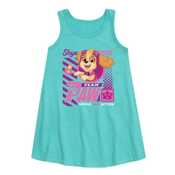 Paw Patrol - Team Paw Skye - Toddler & Youth Girls A-line Dress