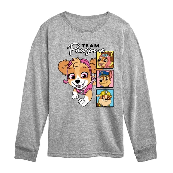 Paw Patrol - Team Pawsome - Youth Boys Long Sleeve Graphic T-Shirt