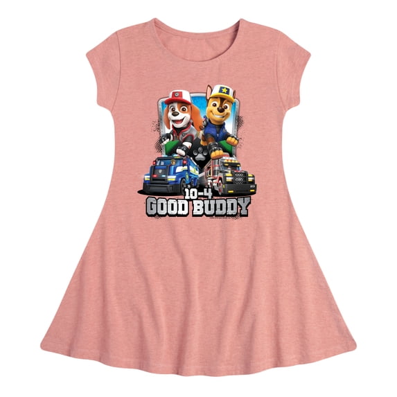 Paw Patrol - Ten Four Good Buddy - Toddler And Youth Girls Fit And Flare Dress
