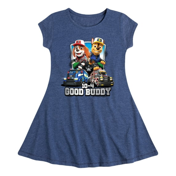 Paw Patrol - Ten Four Good Buddy - Toddler And Youth Girls Fit And Flare Dress