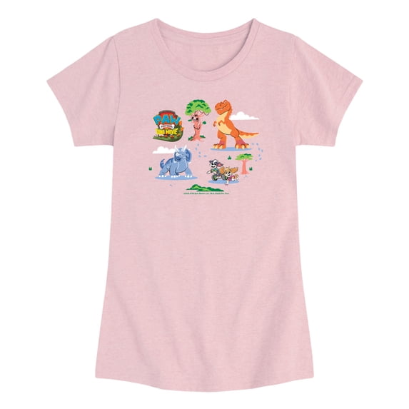 Paw Patrol: The Dino Movie - Dino Grid - Toddler Girls Fitted Short Sleeve T-Shirt