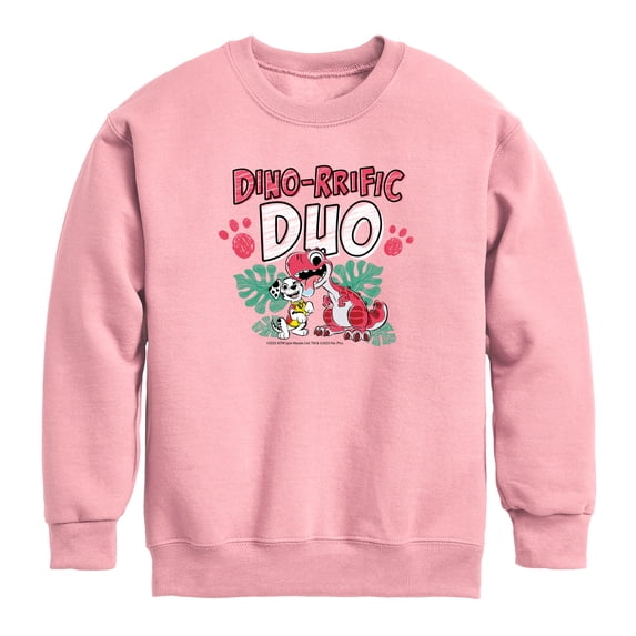 Paw Patrol: The Dino Movie - Dino Riffic Duo - Toddler Boys Fleece Crew Sweatshirt
