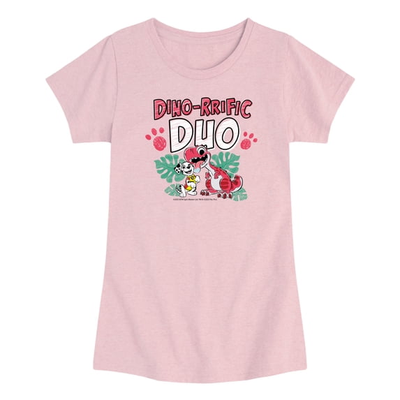 Paw Patrol: The Dino Movie - Dino Riffic Duo - Toddler Girls Fitted Short Sleeve T-Shirt