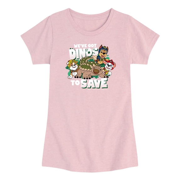 Paw Patrol: The Dino Movie - Dinos To Save Anky - Toddler Girls Fitted Short Sleeve T-Shirt