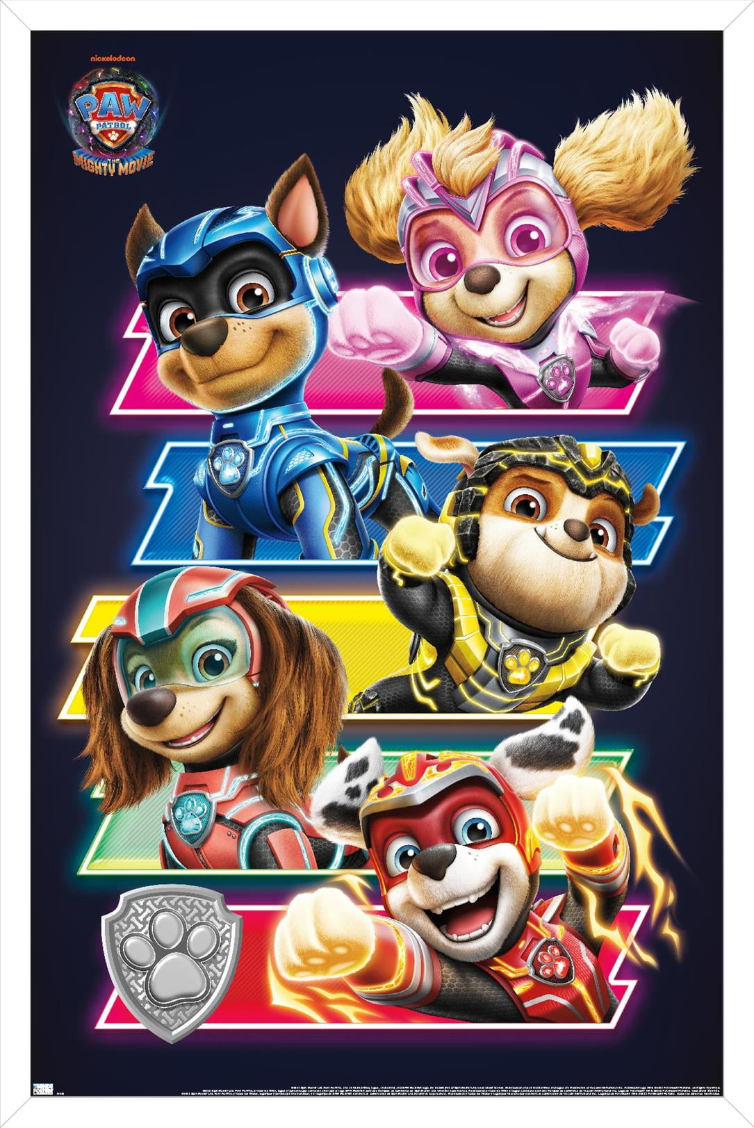 Paw Patrol: The Mighty Movie - Bars Wall Poster, 22.375