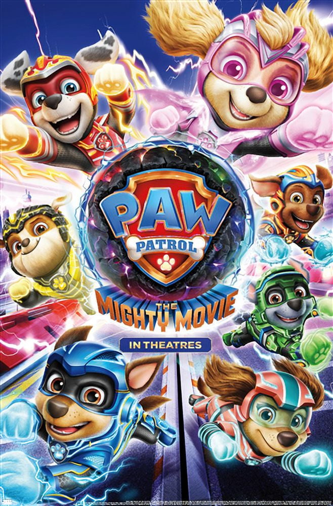 Paw Patrol The Mighty Movie One Sheet Wall Poster, 22.375" x 34