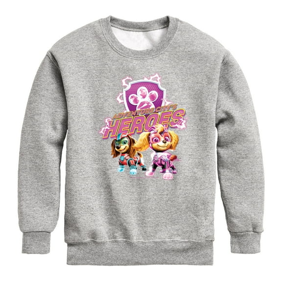 Paw Patrol The Movie - Adventure Citys Heroes - Toddler & Youth Crewneck Fleece Sweatshirt