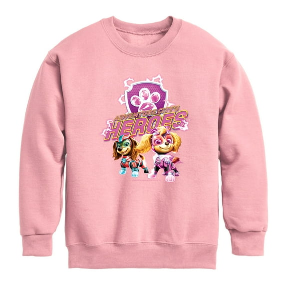 Paw Patrol The Movie - Adventure Citys Heroes - Toddler & Youth Crewneck Fleece Sweatshirt