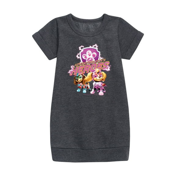 Paw Patrol The Movie - Adventure Citys Heroes - Toddler & Youth Girls Fleece Dress