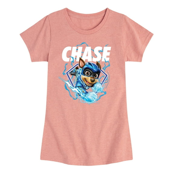 Paw Patrol The Movie - Chase Lightning - Toddler & Youth Girls Short Sleeve Graphic T-Shirt