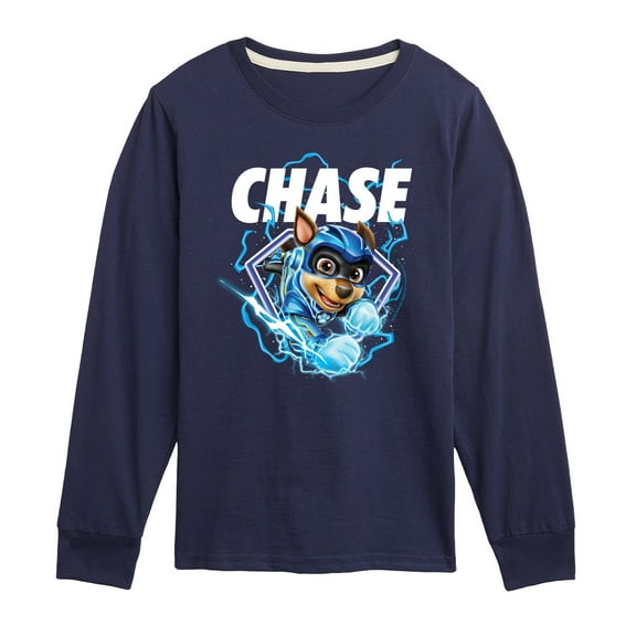 Paw Patrol The Movie - Chase Lightning - Toddler & Youth Long Sleeve Graphic T-Shirt
