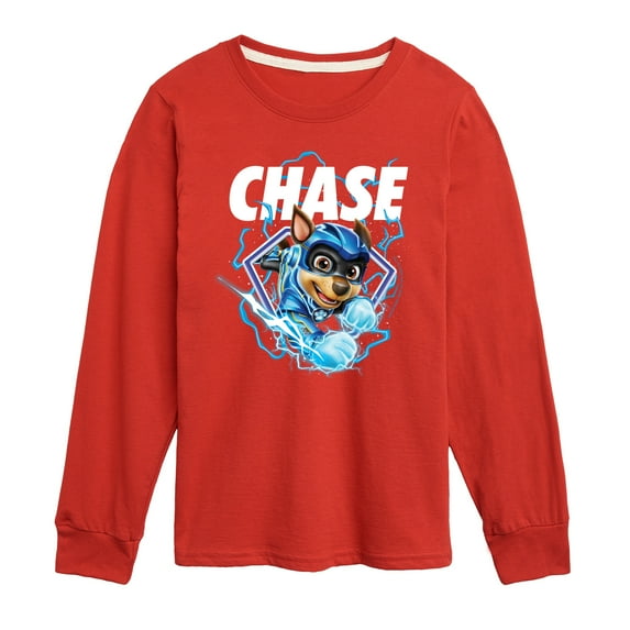 Paw Patrol The Movie - Chase Lightning - Toddler & Youth Long Sleeve Graphic T-Shirt