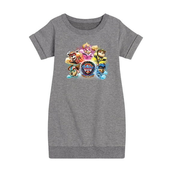 Paw Patrol The Movie - Mighty Movie Character Group - Toddler & Youth Girls Fleece Dress