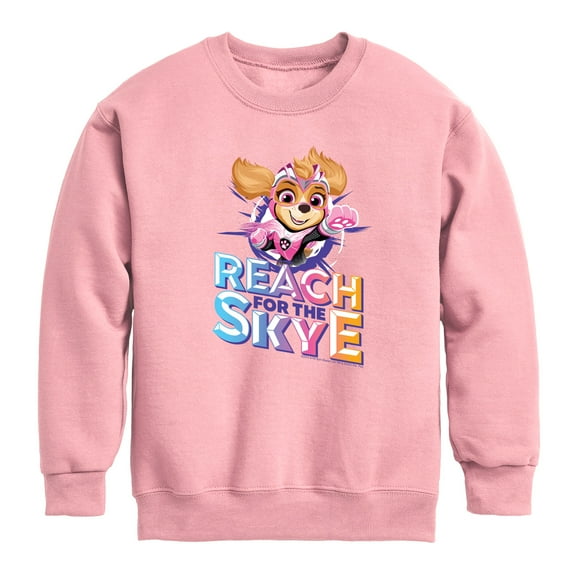 Paw Patrol The Movie - Reach For The Skye Lightning - Toddler & Youth Crewneck Fleece Sweatshirt
