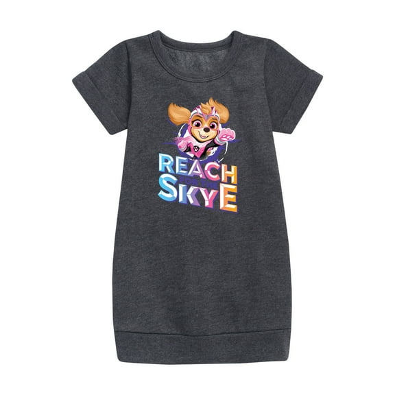 Paw Patrol The Movie - Reach For The Skye - Toddler & Youth Girls Fleece Dress