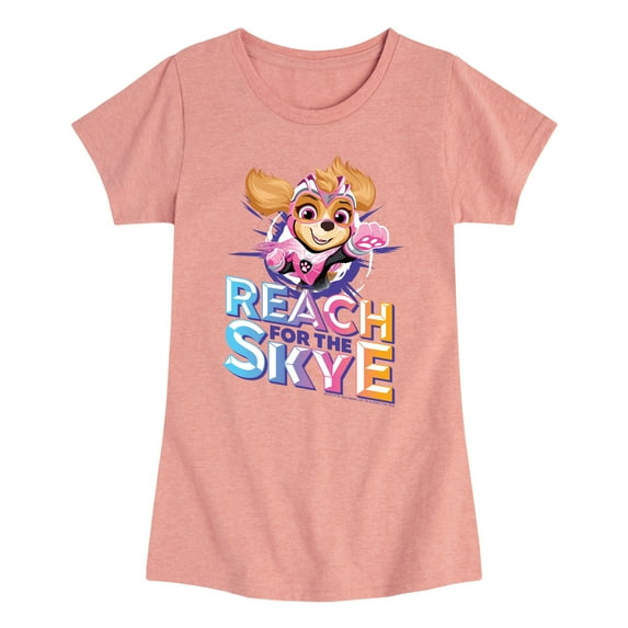 Paw Patrol The Movie - Reach For The Skye - Toddler & Youth Girls Short Sleeve Graphic T-Shirt