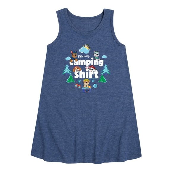 Paw Patrol - This Is My Camping Shirt - Toddler And Youth Girls Fleece Dress