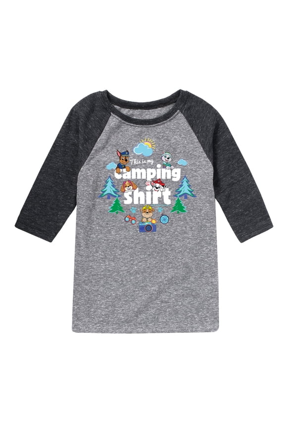 - This Is My Camping Shirt - Toddler And Youth Raglan Graphic T-Shirt