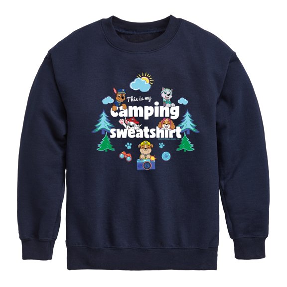 Paw Patrol - This Is My Camping Sweatshirt - Toddler And Youth Crewneck Fleece Sweatshirt