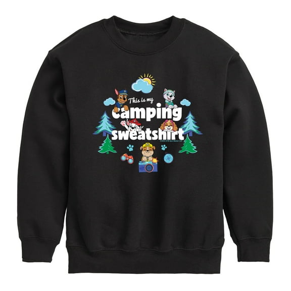 Paw Patrol - This Is My Camping Sweatshirt - Toddler And Youth Crewneck Fleece Sweatshirt