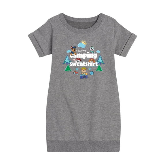 Paw Patrol - This Is My Camping Sweatshirt - Toddler And Youth Girls Fleece Dress
