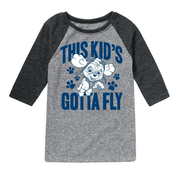 Paw Patrol - This Kid's Gotta Fly - Toddler And Youth Raglan Graphic T-Shirt