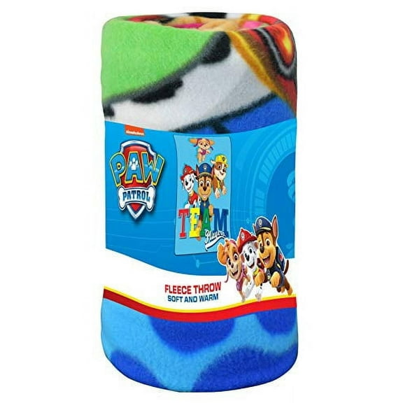 Paw Patrol Throw Blanket 45" x 60" Chase Team Players Girls Boys
