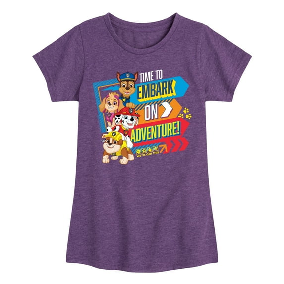 Paw Patrol - Time To Embark On Adventure - Toddler & Youth Girls Short Sleeve Graphic T-Shirt